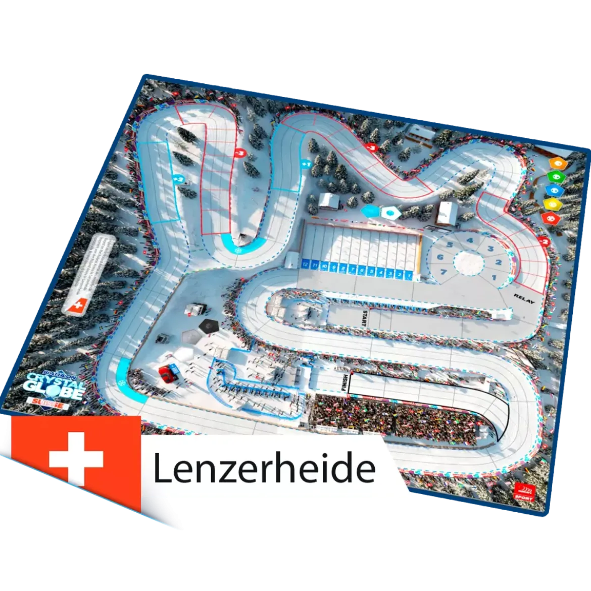 Biathlon Crystal Globe : Double-pistes 3D Lenzerheide Suisse - Extension