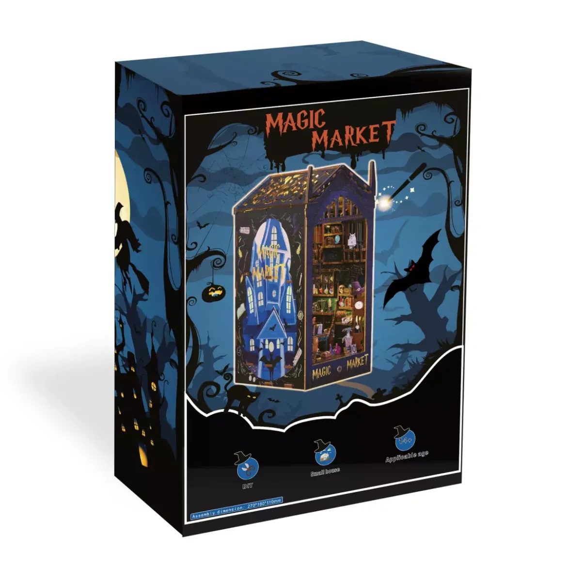 Book Nook - Magic Market avec mouvement et musique - 290 pièces