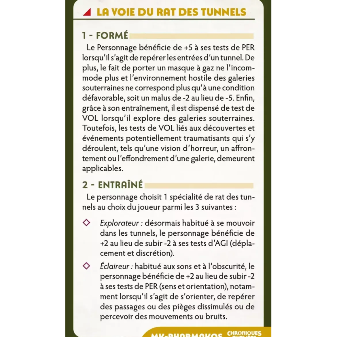 Chroniques Oubliées Contemporain 2ème Édition : Cartes de Voies