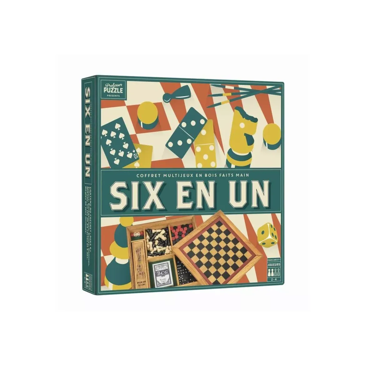 Coffret Six en Un en Bois Vintage
