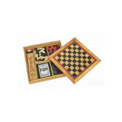 Coffret Six en Un en Bois Vintage