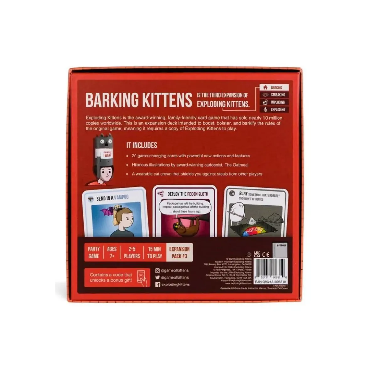 Exploding Kittens : Barking Kittens - Extension