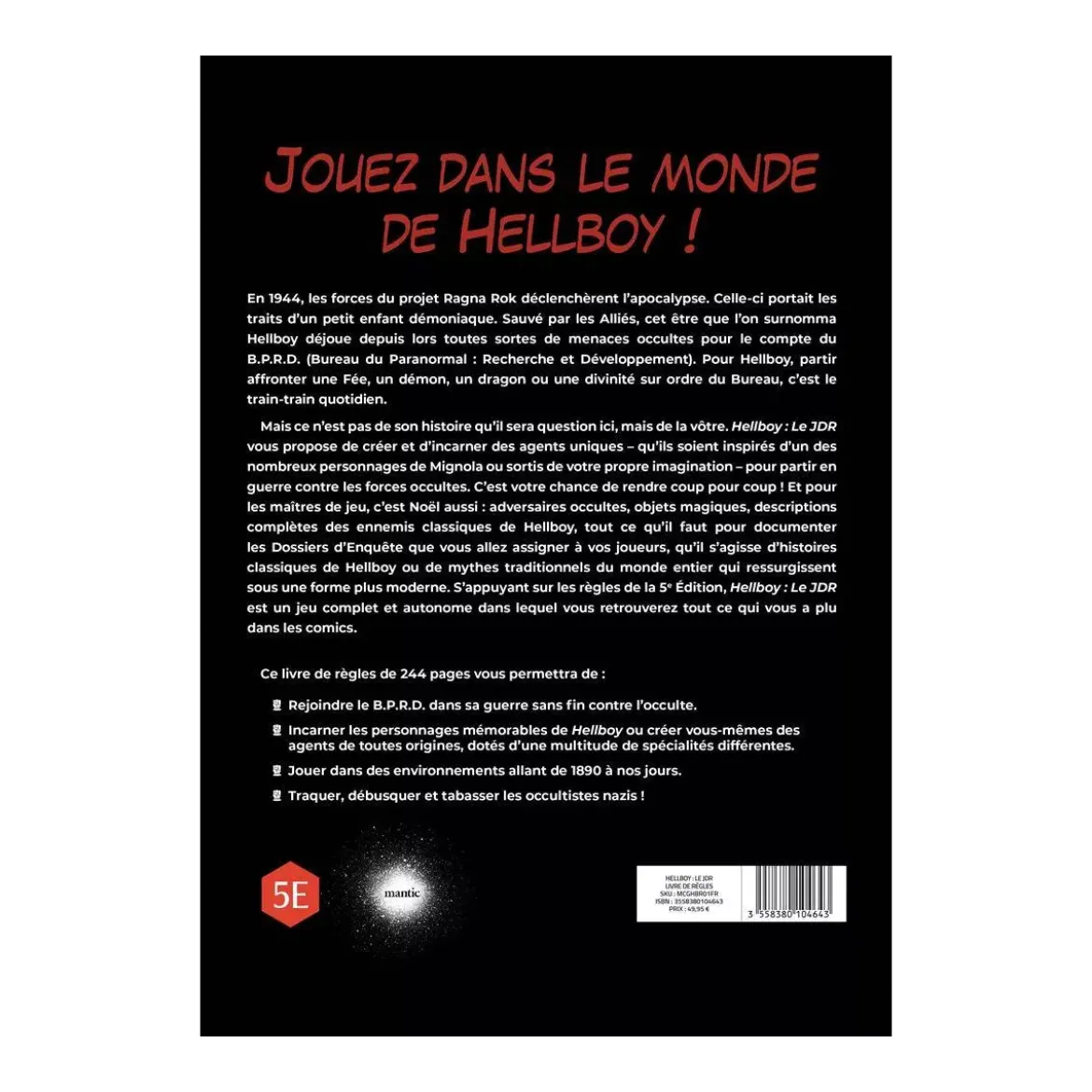 Hellboy : Le Jeu de Rôle - Livre de Règles