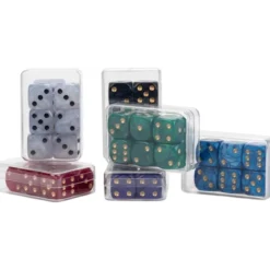 Lot de 6 x 6 Dés Colorés (16mm)