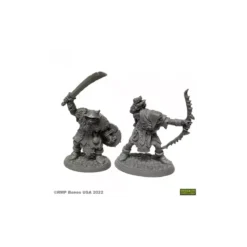Orcs Of The Ragged Wound Leaders - Figurine Créatures Reaper Miniatures