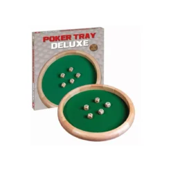 Piste de Dés Ronde 45 cm Luxe avec 5 dés