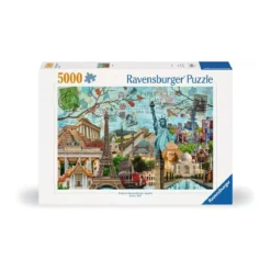 Puzzle Carte Postale des Monuments - 5000 pièces