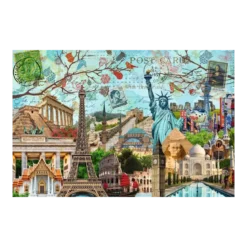 Puzzle Carte Postale des Monuments - 5000 pièces