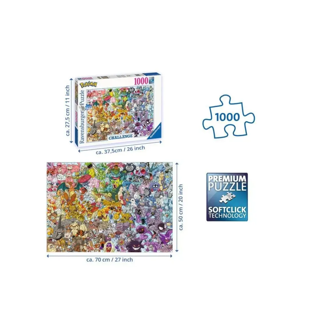 Puzzle Challenge Pokémon - 1000 pièces