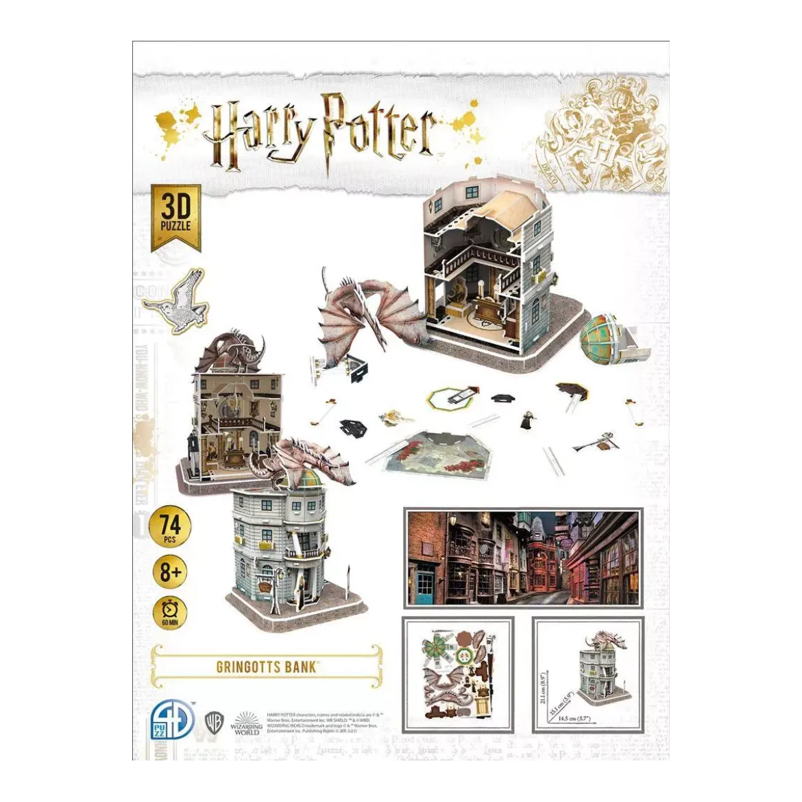 Puzzle 3D Harry Potter - La Banque de Gringotts - 74 pièces