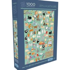 Puzzle Gibsons The Art File : It's a Cat's Life - 1000 pièces