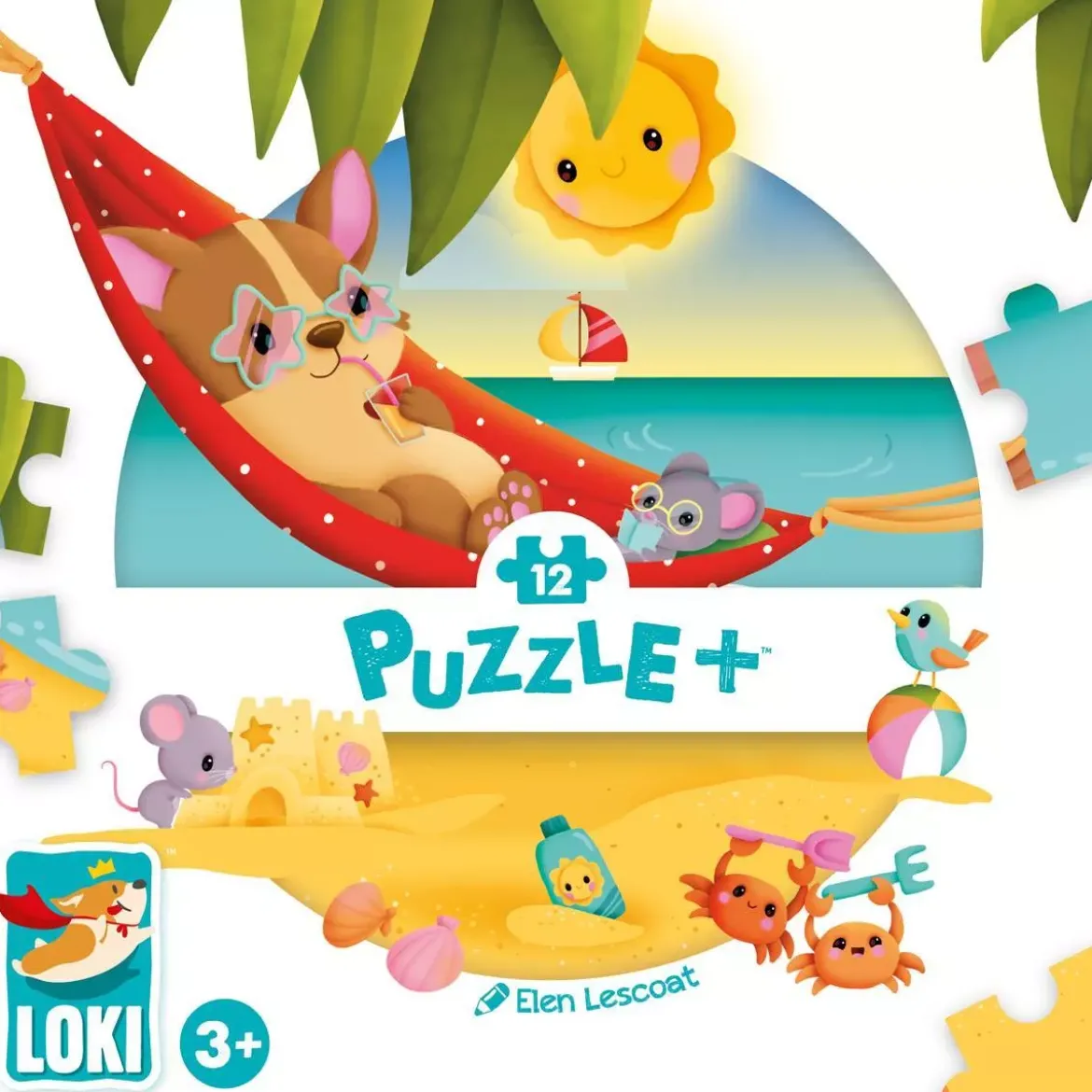Puzzle Loki à la plage - 12 pièces