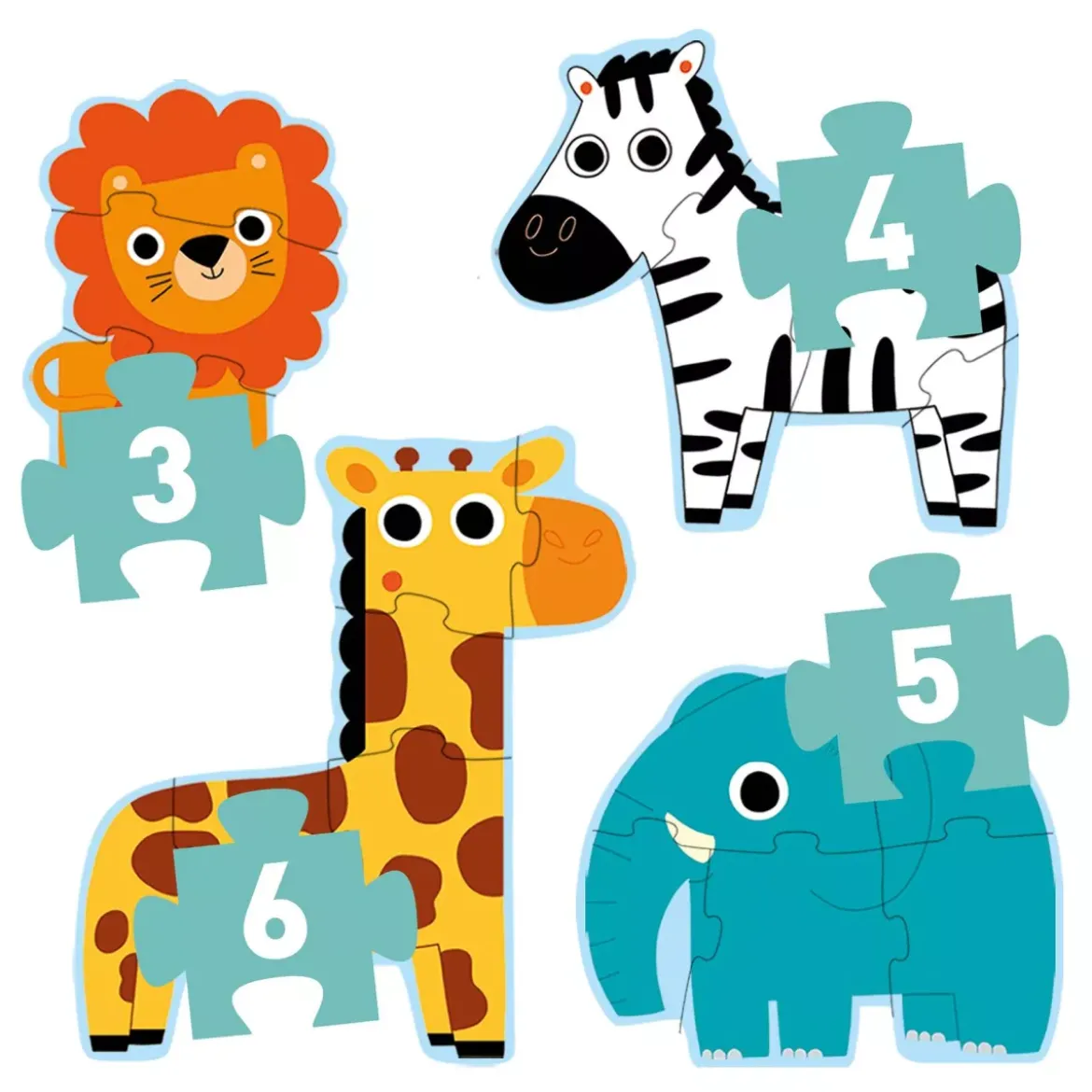 Puzzle Primo Dans la Jungle - 3-6 pièces