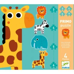 Puzzle Primo Dans la Jungle - 3-6 pièces