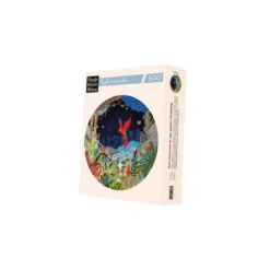 Puzzle Rond Ara Nocturne et ses Petits - 500 pièces