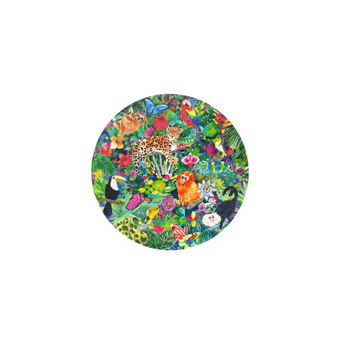 Puzzle Rond Forêt Tropicale - 100 pièces