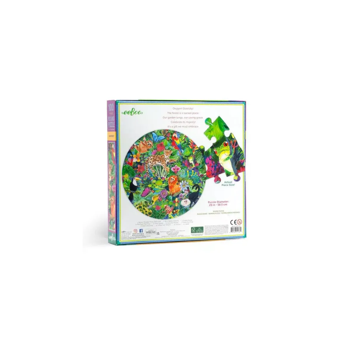 Puzzle Rond Forêt Tropicale - 100 pièces