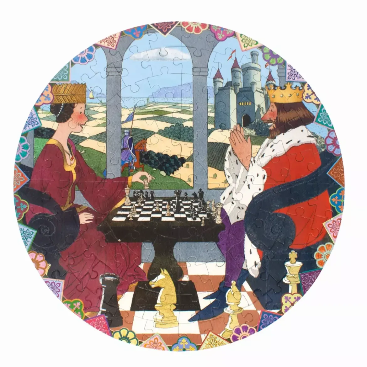 Puzzle Rond Gambit de la Reine - 100 pièces