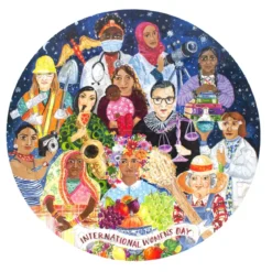 Puzzle Rond Journée de la Femme - 100 pièces