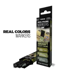 Real Colors Markers Set : WWII Allied Aircraft Cockpit Colors - AK Interactive