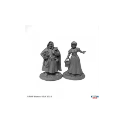 Sage And Milk Maid - Figurine Villageois / Townsfolk Reaper Miniatures