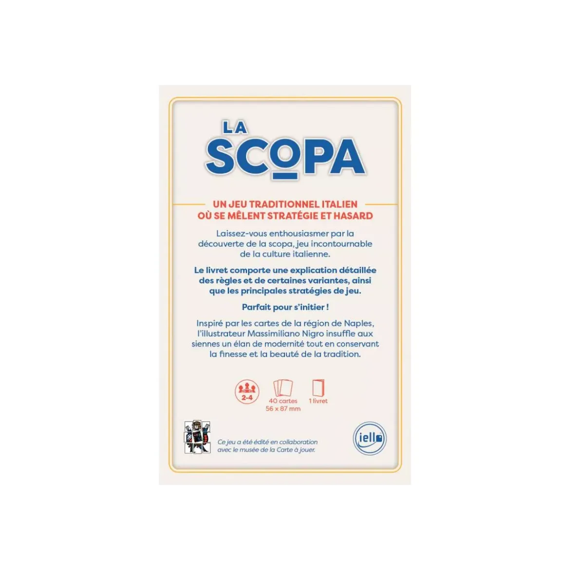 Scopa : Massimiliano Nigro - Cartes Traditionnelles Iello
