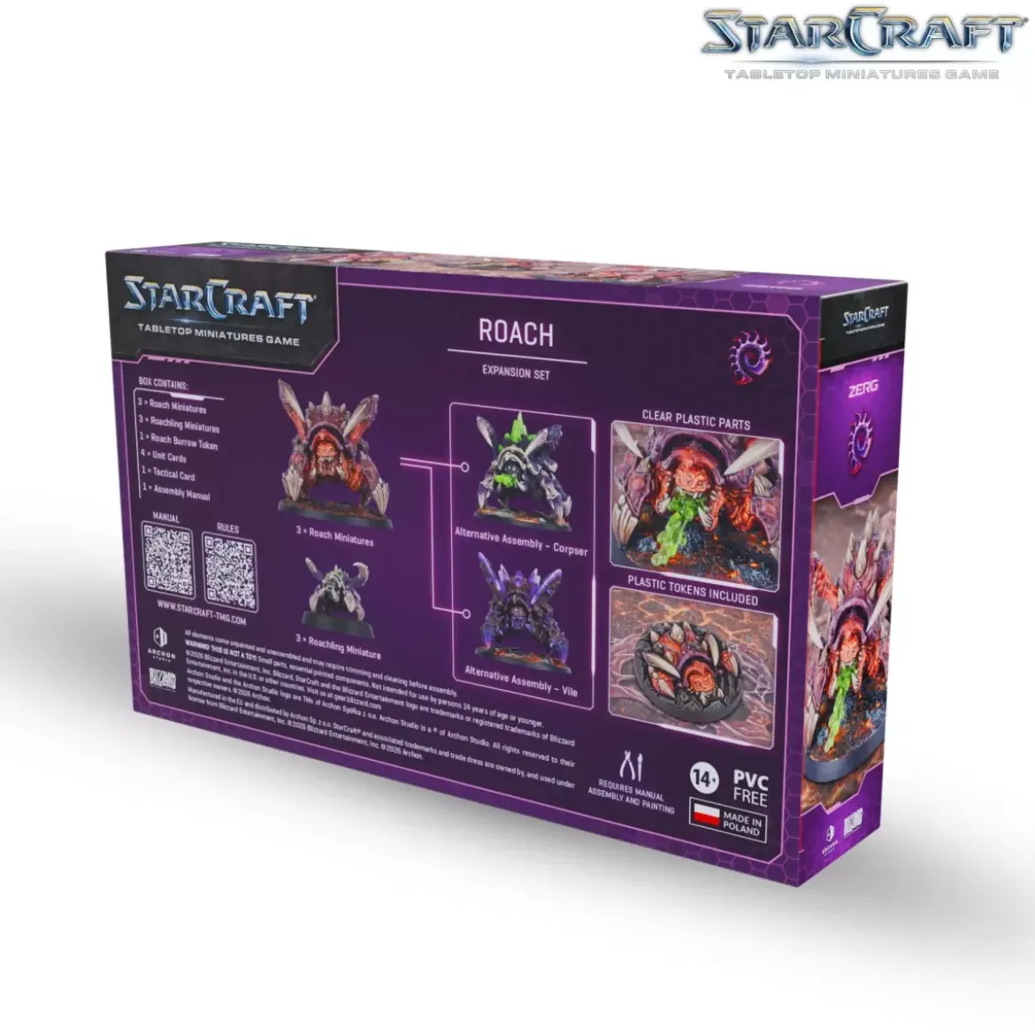 StarCraft - Tabletop Miniatures Game - Roach - Zerg Expansion Set - Version Anglaise