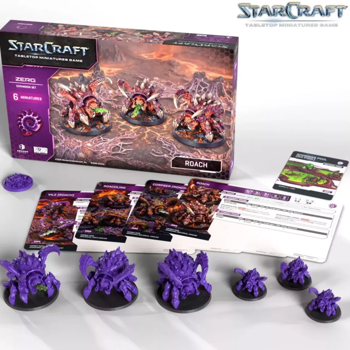 StarCraft - Tabletop Miniatures Game - Roach - Zerg Expansion Set - Version Anglaise