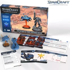 StarCraft - Tabletop Miniatures Game - Jim Raynos & Point Defense Drone - Terran Hero Expansion Set - Version Anglaise