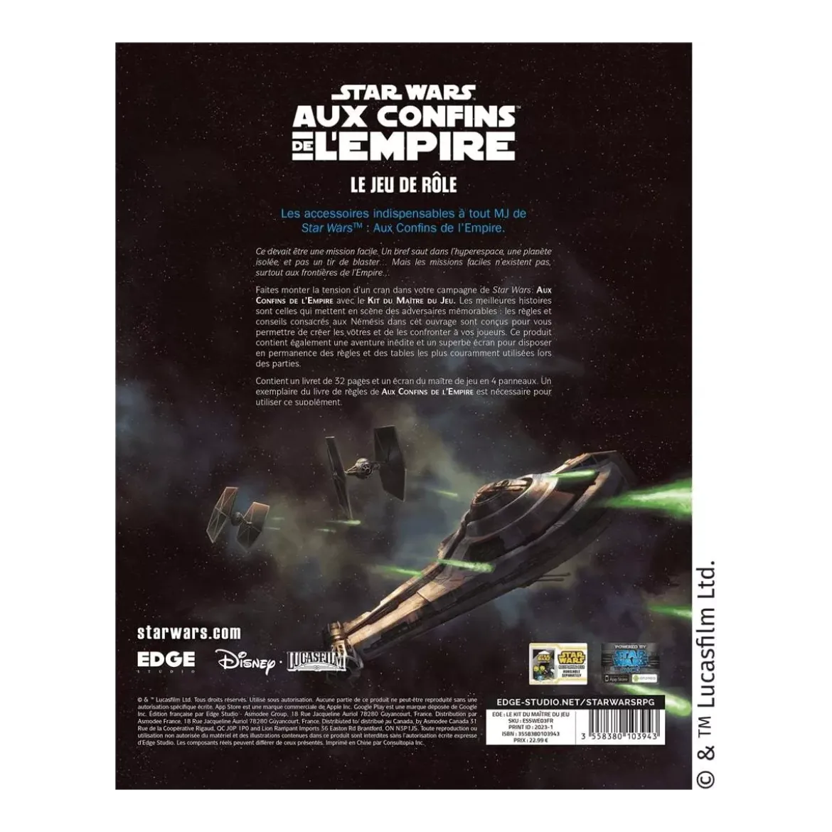 Star Wars Aux Confins de l’Empire : Kit du Maître du Jeu
