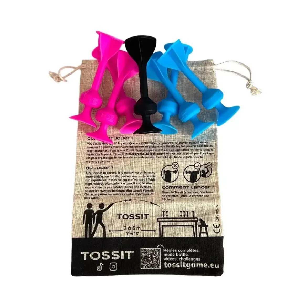 Tossit : Rose - Bleu Clair