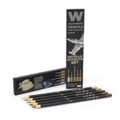 Weathering Watercolor Pencils Set : Metallics Effects Set - AK Interactive